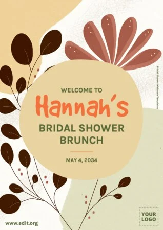 Edit a Bridal Shower template