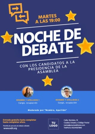 Edita un flyer de Debate