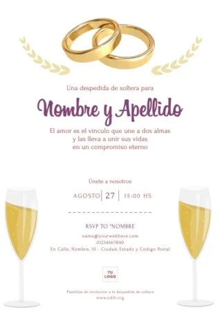 Edita una plantilla para Bridal Shower