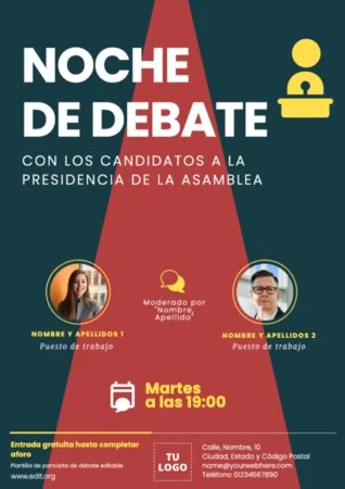 Edita un flyer de Debate