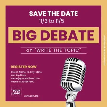 Edit a Debate banner