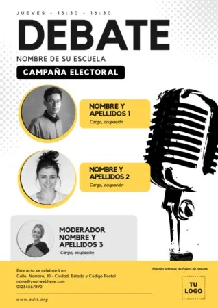 Edita un cartel para elecciones