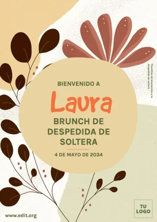 Edita una plantilla para Bridal Shower