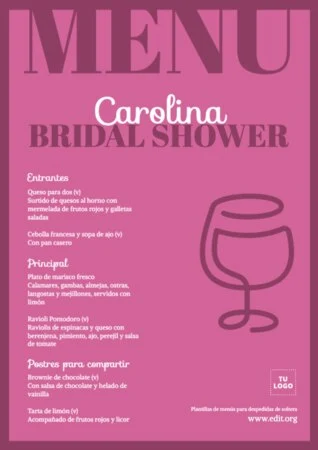 Edita una plantilla para Bridal Shower