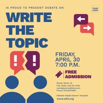 Edit a Debate banner