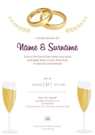 Edit a Bridal Shower template