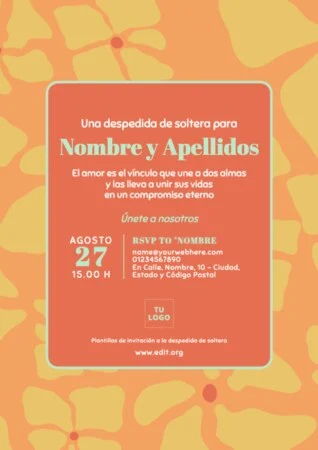 Edita una plantilla para Bridal Shower