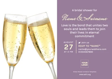 Edit a Bridal Shower template