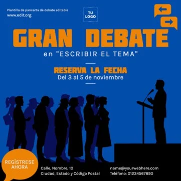 Edita un flyer de Debate