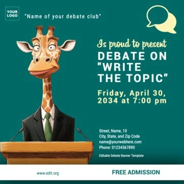 Edit a Debate banner