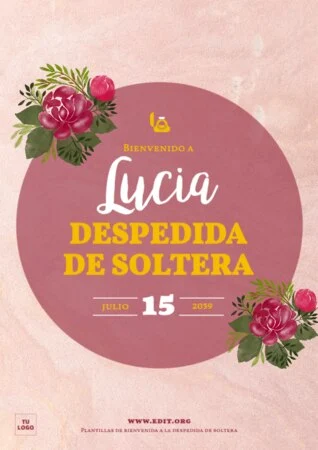 Edita una plantilla para Bridal Shower