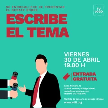 Edita un flyer de Debate