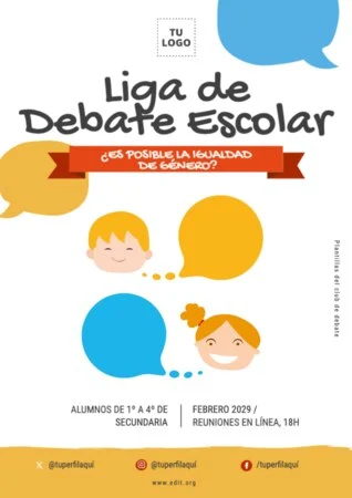 Edita un flyer de Debate