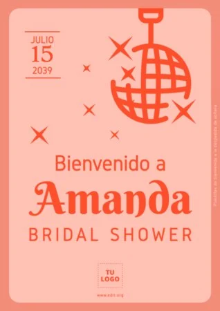 Edita una plantilla para Bridal Shower