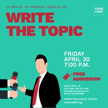 Edit a Debate banner