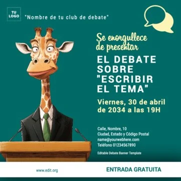 Edita un flyer de Debate