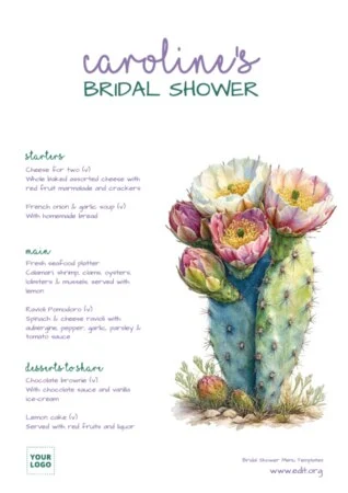 Edit a Bridal Shower template