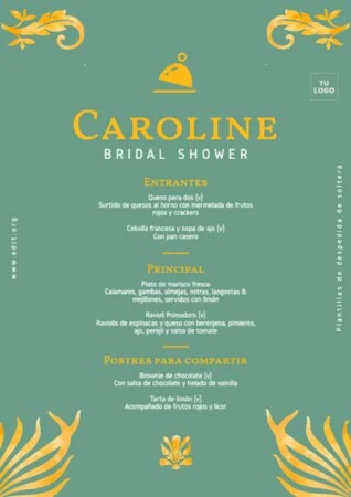 Edita una plantilla para Bridal Shower