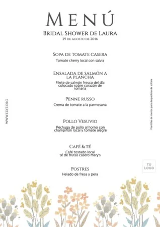 Edita una plantilla para Bridal Shower