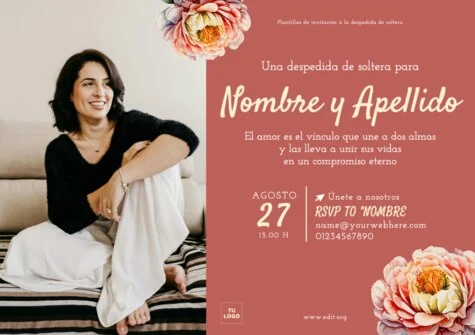 Edita una plantilla para Bridal Shower