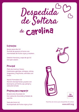 Edita una plantilla para Bridal Shower