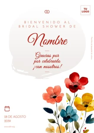 Edita una plantilla para Bridal Shower