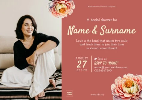 Edit a Bridal Shower template