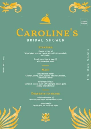 Edit a Bridal Shower template
