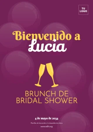 Edita una plantilla para Bridal Shower