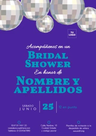 Edita una plantilla para Bridal Shower
