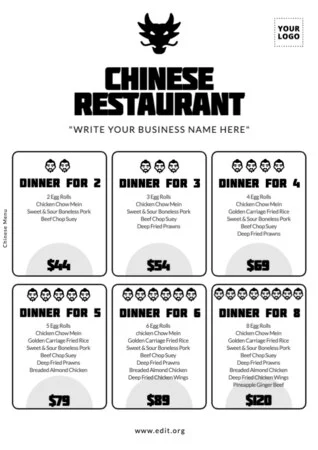 Edit my menu online
