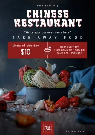 Edit a Chinese menu design