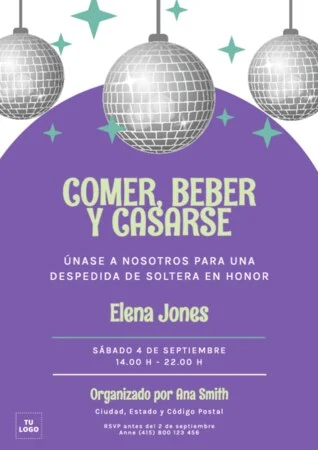 Edita una plantilla para Bridal Shower