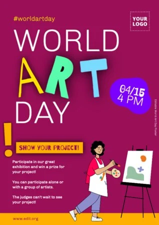 Edit a World Painters Day banner