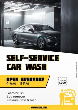 Edite um design de lava-jato