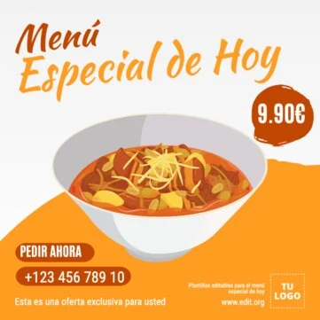 Edita un banner de Plato del Día