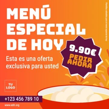 Edita un banner de Plato del Día