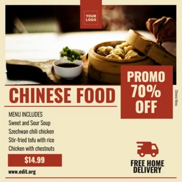 Edit a Chinese menu design