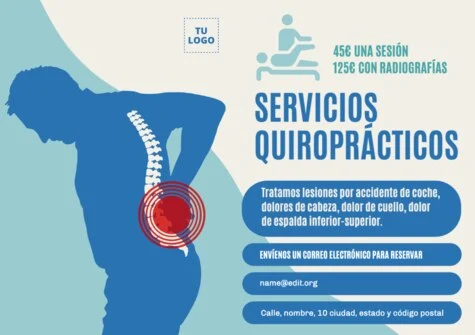 Edita un diseño para quiroprácticos