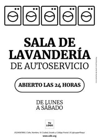 Editar una plantilla para lavanderías