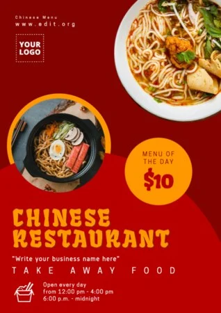 Edit a Chinese menu design