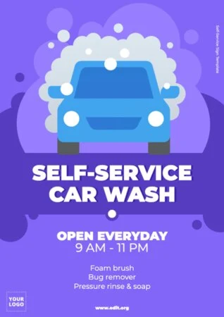 Edite um design de lava-jato