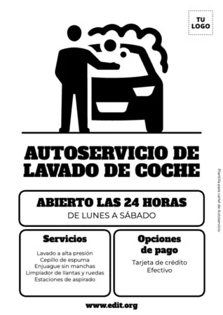Edita un diseño de lavado de coches