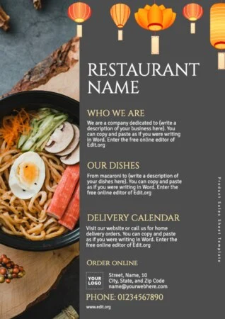 Edit a Chinese menu design