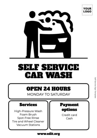 Edite um design de lava-jato