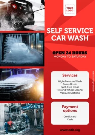 Edit a design for car wash services