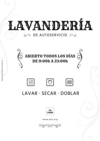 Editar una plantilla para lavanderías