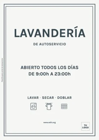 Editar una plantilla para lavanderías