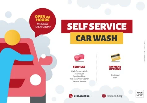 Edit a design for car wash services