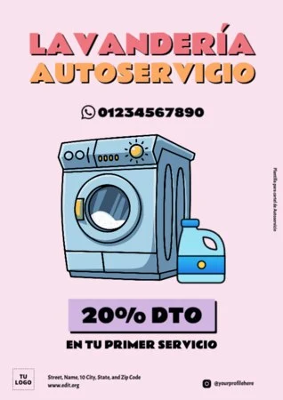 Editar una plantilla para lavanderías